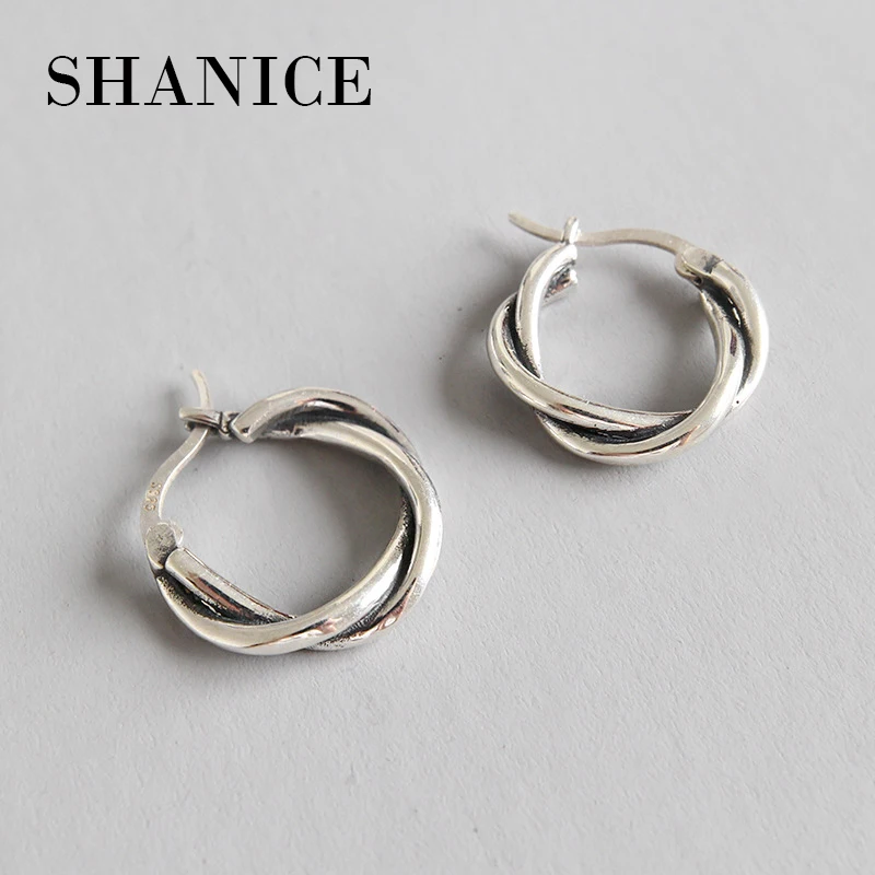 0 : Buy SHANICE 925 Sterling Silver Hip Hop Round Earrings for Women Large Circle ...