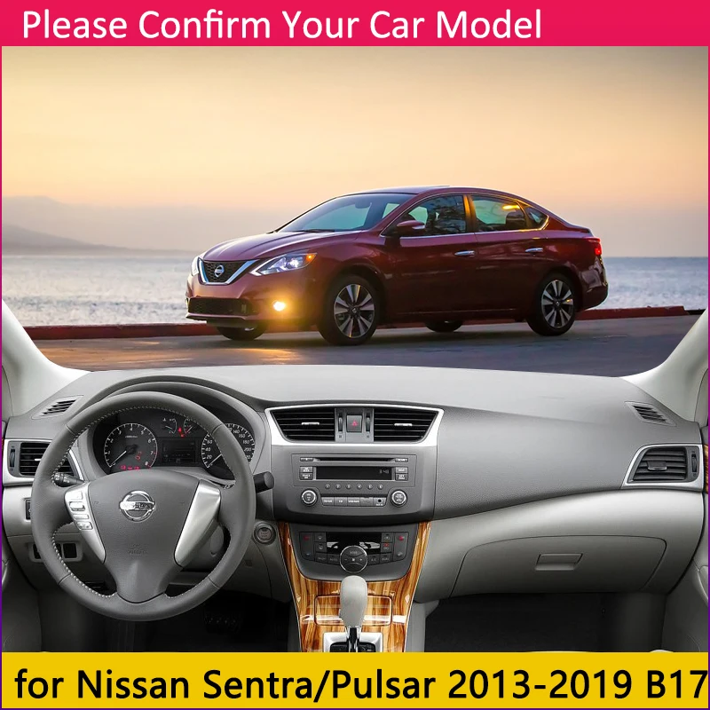 Для Nissan Sentra B17 2013~ Pulsar Sylphy Противоскользящий коврик, коврик на приборную панель Зонт приборной аксессуары