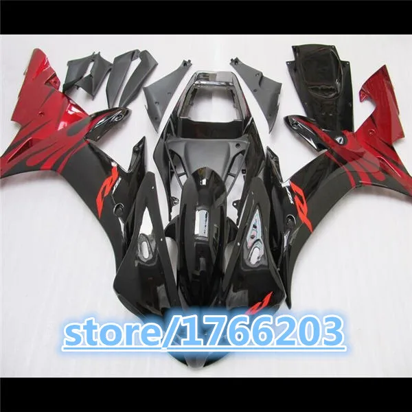 Комплект кузова красный + черный подходит для 2002 2003 YZF R1 02-03 2002-2003 YZFR1 обтекатель ABS P