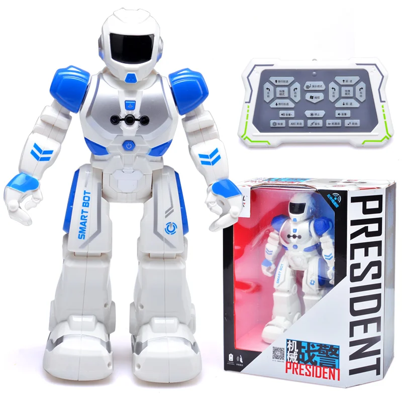RC Smart Robot Alpha Intelligent Bot Remote Control Walking Space Robots With light&Sound& Music Electronic Hobby Toys For Kids electronic nose for robots