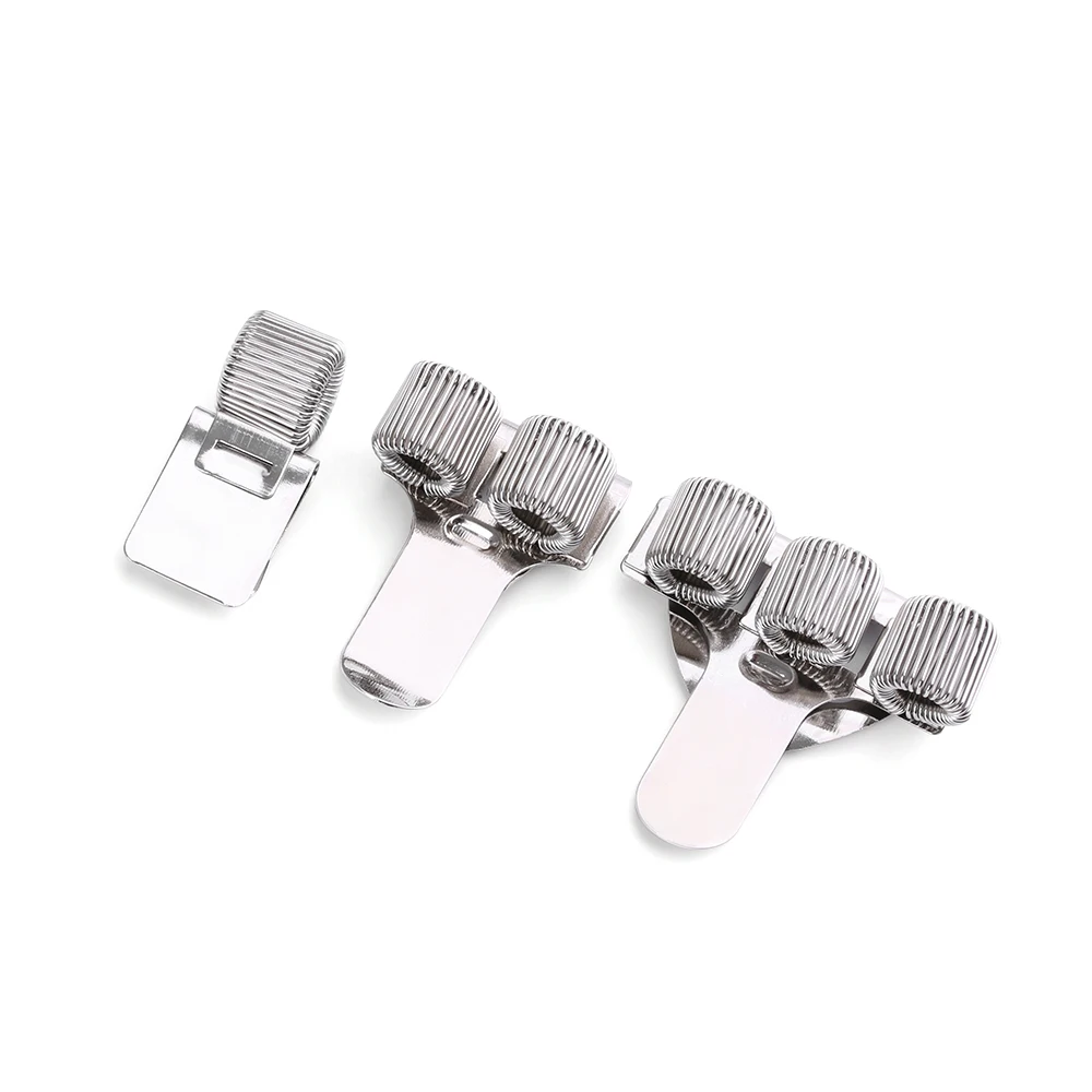 1Pc Useful Triple Hole Metal Pen Holder with Pocket Clip Notebook Pen Holder New