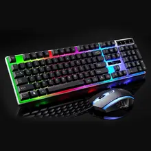 USB Charging Light Keyboard & Mouse Kit Rainbow LED Gaming Equipment For PS4 Xbox One