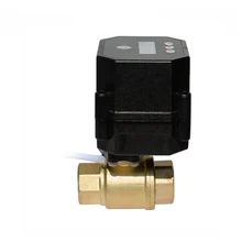 DN20 3/" мини 2 Way Латунь моторизованный BSP NPT шаровой клапан с резьбой время Управление Электрический привод водный шаровой клапон