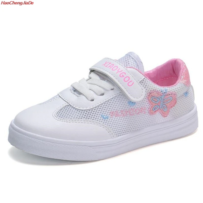 

Children Sport Shoes New Fashion Breathable White Kids Boys Net Shoes Flat Girls Anti-Slippery Sneakers Baby Toddler Shoes