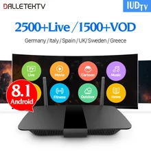 IPTV Europe Sweden Portugal Android 8.1 Smart TV Box 2500+ 1 Year Iudtv IPTV Sweden Spain Italian Arabic UK Germany IPTV Box