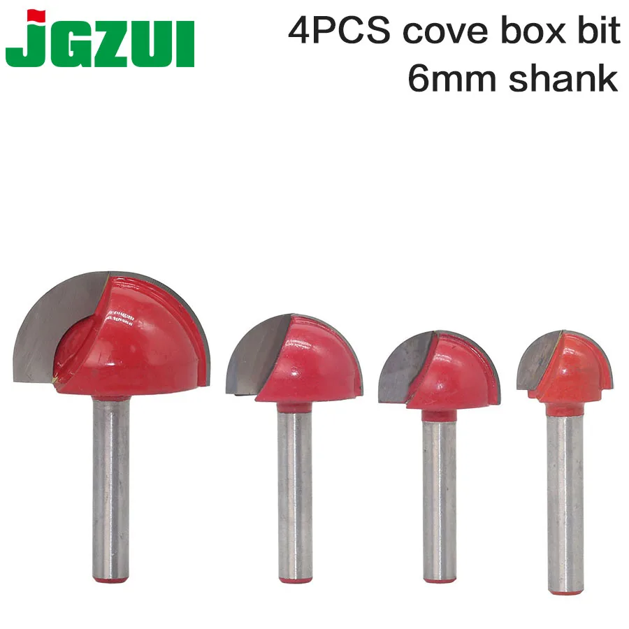 4pc 6mm Shank CNC tools solid carbide round nose Bits Round Nose Cove