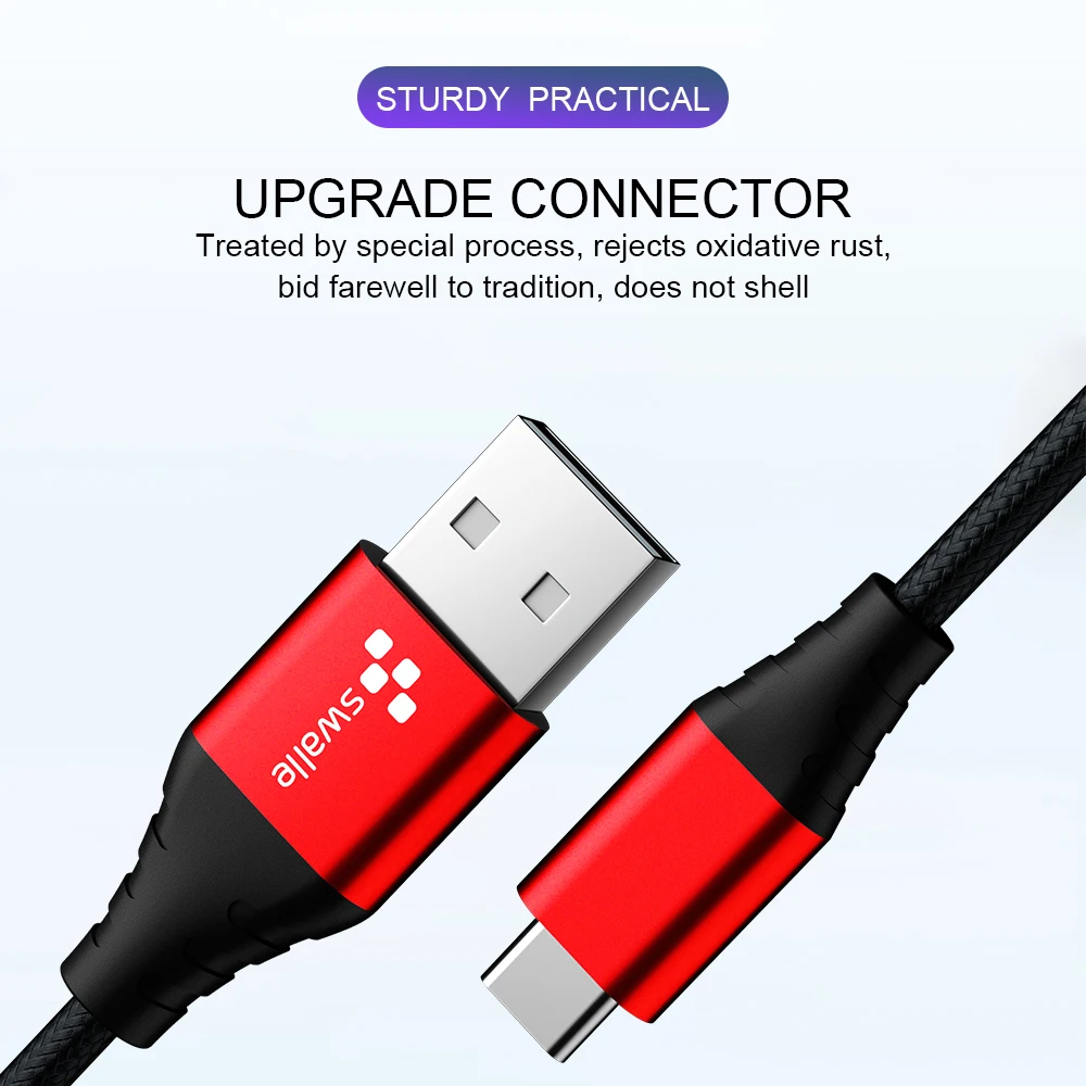 Swalle Micro usb type-C кабель для iPhone кабель освещения 0,2 м 1,2 м 3A провод для быстрого заряда type-C Магнитный кабель для зарядки телефона