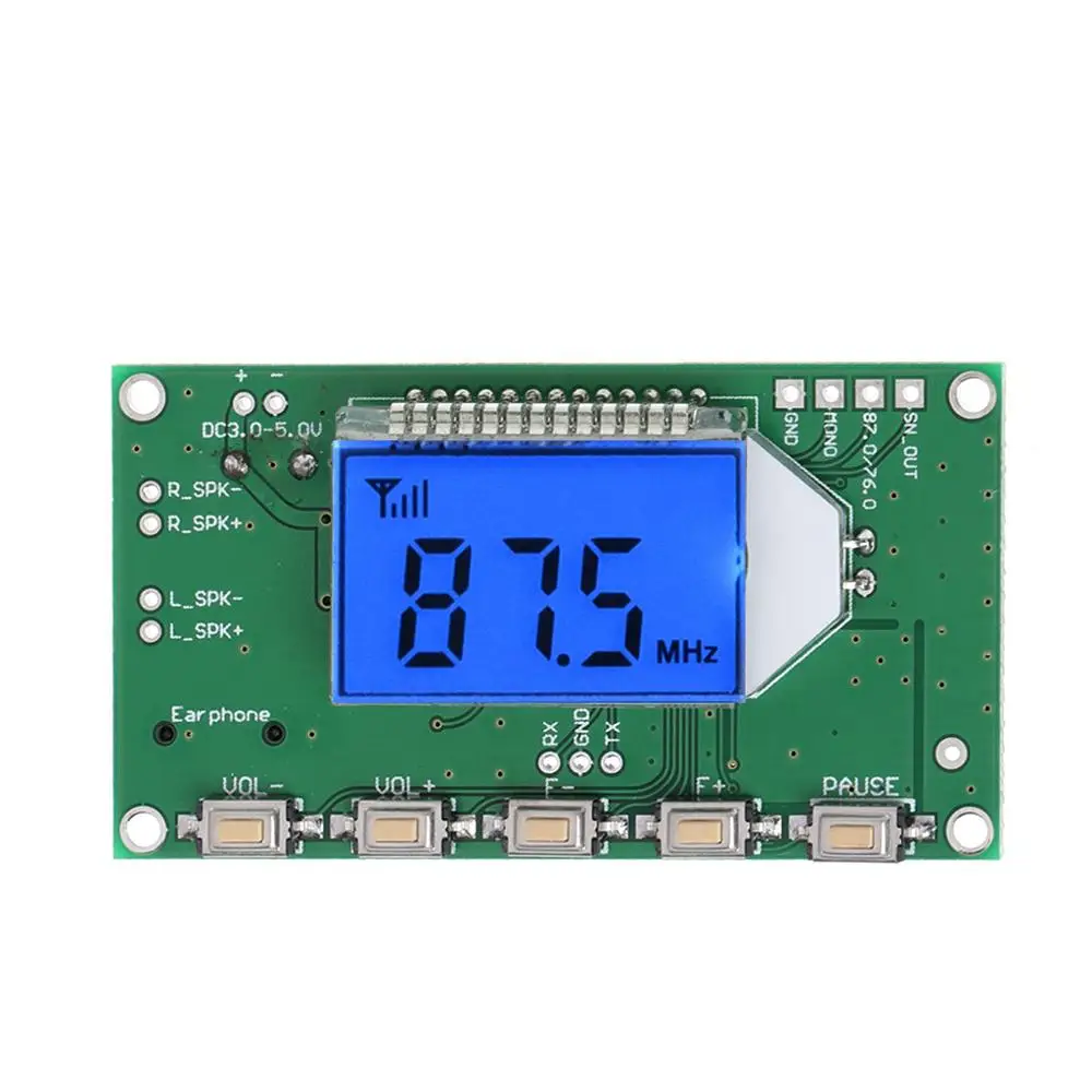 

DSP & PLL Digital Wireless Microphone Stereo Audio FM Receiver Module 87-108MHz
