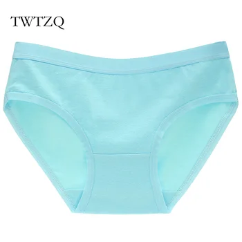 

TWTZQ Underwear Women Panties Cotton Briefs Mid-Waist Solid Lingerie Breathable Ladies Underpants Female Calcinha J3NK082