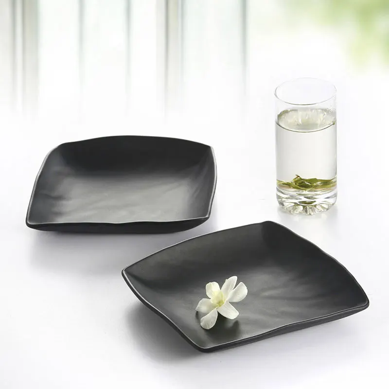 KINGLANG-1PC-Plastic-melamine-square-shape-dinner-plate-(1)