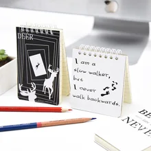 Милый мультфильм милый корейский блокнот мини черный и белый простой катушка книга катушка записная книжка книга маленький книжные школьные принадлежности