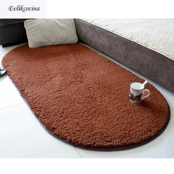 comprar Frete Grátis Coffe Quente Macio Pelúcia Absorvente Esponja Sala De Estar Mesa Almofada Sofá Tapete Salão Corredor Antiderrapante Oval Tapete