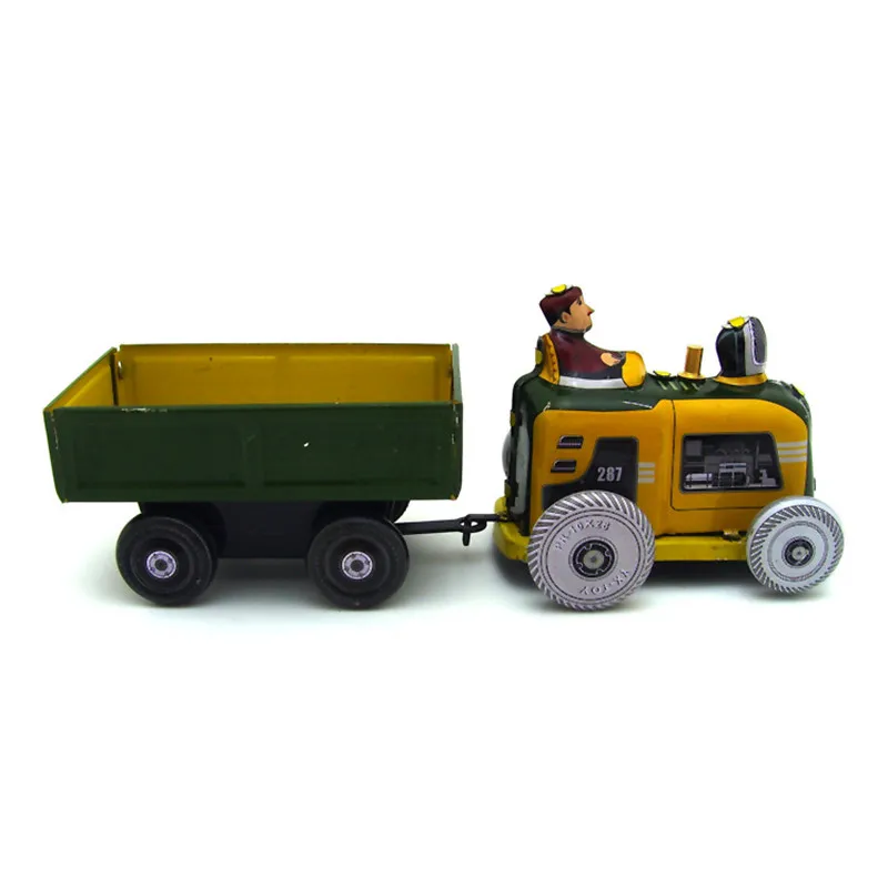 Винтажная Коллекция оловянные игрушки классический заводной ветряной трактор транспортер модель оловянные игрушки для взрослых детей коллекционный подарок