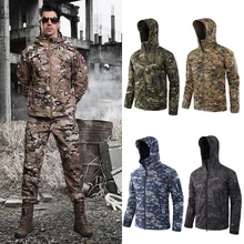 Мужские флисовые теплые военные охотничьи куртки, ветрозащитные флисовые треккинговые тактические куртки, камуфляжная одежда gand chasse