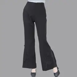 Лидер продаж черные женские брюки китайский Стиль Для женщин штаны на весну-осень Размеры M, L, XL, XXL, XXXL 4XL 2991-4