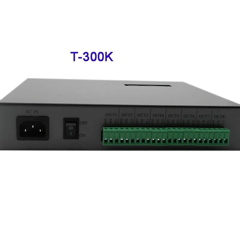 US $175.50 T300K SD Card Online T500K Full Color Led Pixel Module Controller T600K RGB RGBW 8ports Pixels Ws2811 Ws2801 Ws2812b Led Strip
