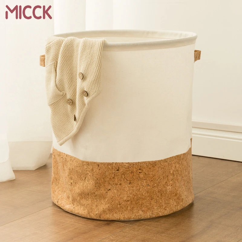 

MICCK Laundry Basket Storage Barrel Standing Toys Clothing Storage Basket Brown Paper Handbag Burlywood Dirty Laundry Organizer