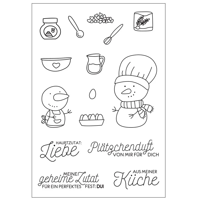 

German word Transparent Clear stamp and cutting dies DIY Silicone Seals Scrapbooking /Card Making/Photo Album Decoration