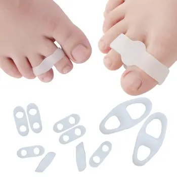 

10 pcs/lot (1pair big+4 pairs small) Gel Hammer Toe Straightener Separator Overlapping Toe Corrector Hallux Valgus Bunion Guard
