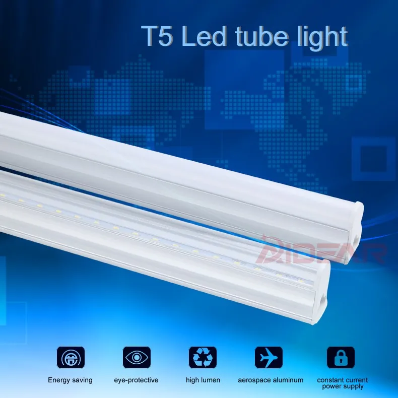 T5 светодиодный Light Tube 2ft 3ft 4ft светодиодный лампах T5 AC85-265V integrated t5 трубки светодиодный