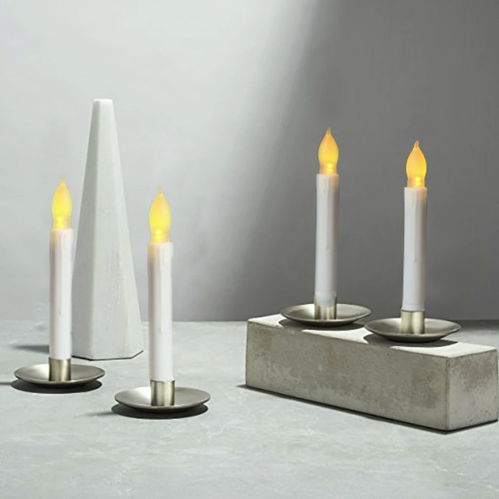 New LED Taper Battery Operated Flameless Candle Flickering Electric Light Lamp Wedding Home Holiday Party Decor Energy Saving