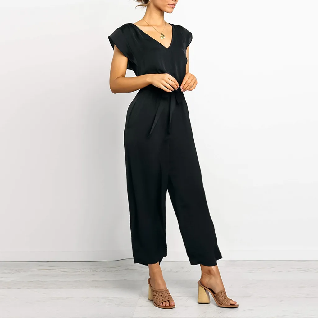 Womail ارتداءها المرأة الصيف أزياء قصيرة الأكمام الخامس الرقبة الصلبة Playsuit بسيط الشاطئ فستان الشمس لونغ حللا عطلة 2019 M57