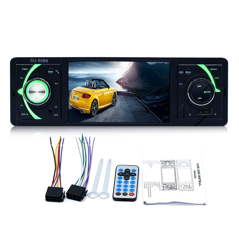 1DIN aupart Авто аудио стерео Мультимедийный Плеер Поддержка камеры HD 4 дюймовый экран