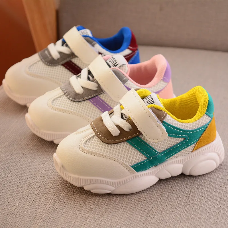 

2019 New baby casual shoes kids sneakers for 1 to 5 years old boys and girls top quality breathable running shoes non-slip soft