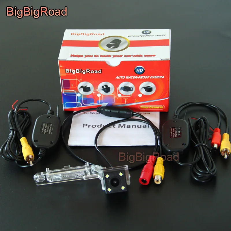 BigBigRoad Автомобильная камера заднего вида для chery A5 2006 2007 2008 2009 G5 2010 2011/Touran Caddy Jetta - Название цвета: With Wireless
