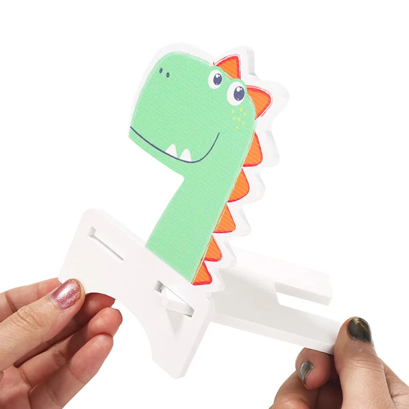 Untuk Xiaomi Tablet Desktop Dudukan Braket Malas Kartun Kayu Ponsel Ringan Lucu Ponsel untuk Iphone Kasus Film