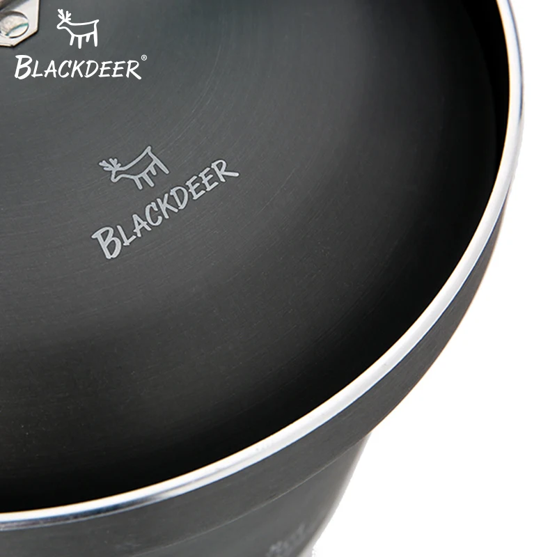 BLACKDEER acampar al aire libre Durable utensilios de cocina olla cocina Picnic Pan Camping Picnic vajilla sopa olla de arroz de aluminio anodizado de 3 L