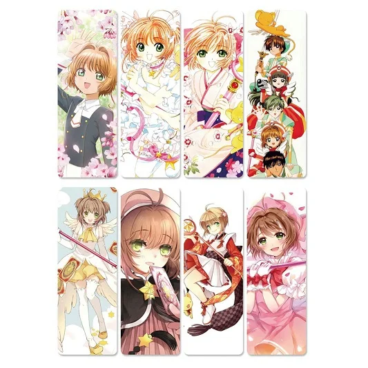 8 шт. карты Captor Sakura аниме марки книг водонепроницаемый прозрачный ПВХ пластиковая Закладка красивая книга метки подарок - Цвет: Style 6