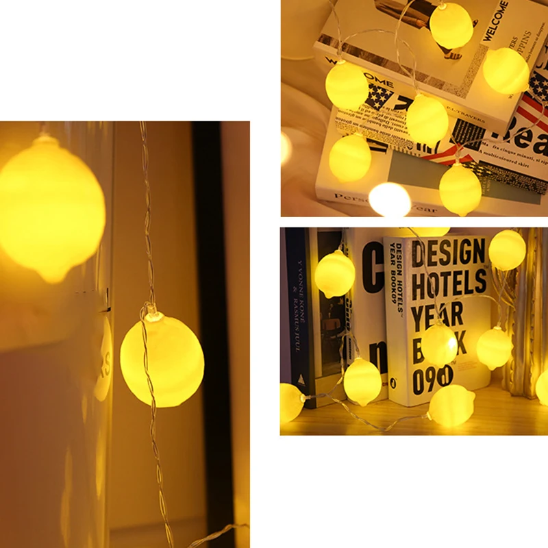 

10 leds Lemon Light String Christmas LED String Fairy Lights Decoration For Xmas Party Home Bedroom Holiday Decor