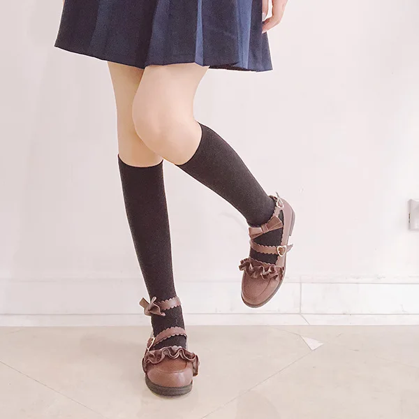 Японский стиль Сладкая Лолита обувь лук женщины колледж девушка студенты Лолита обувь JK форменная обувь искусственная кожа туфли на