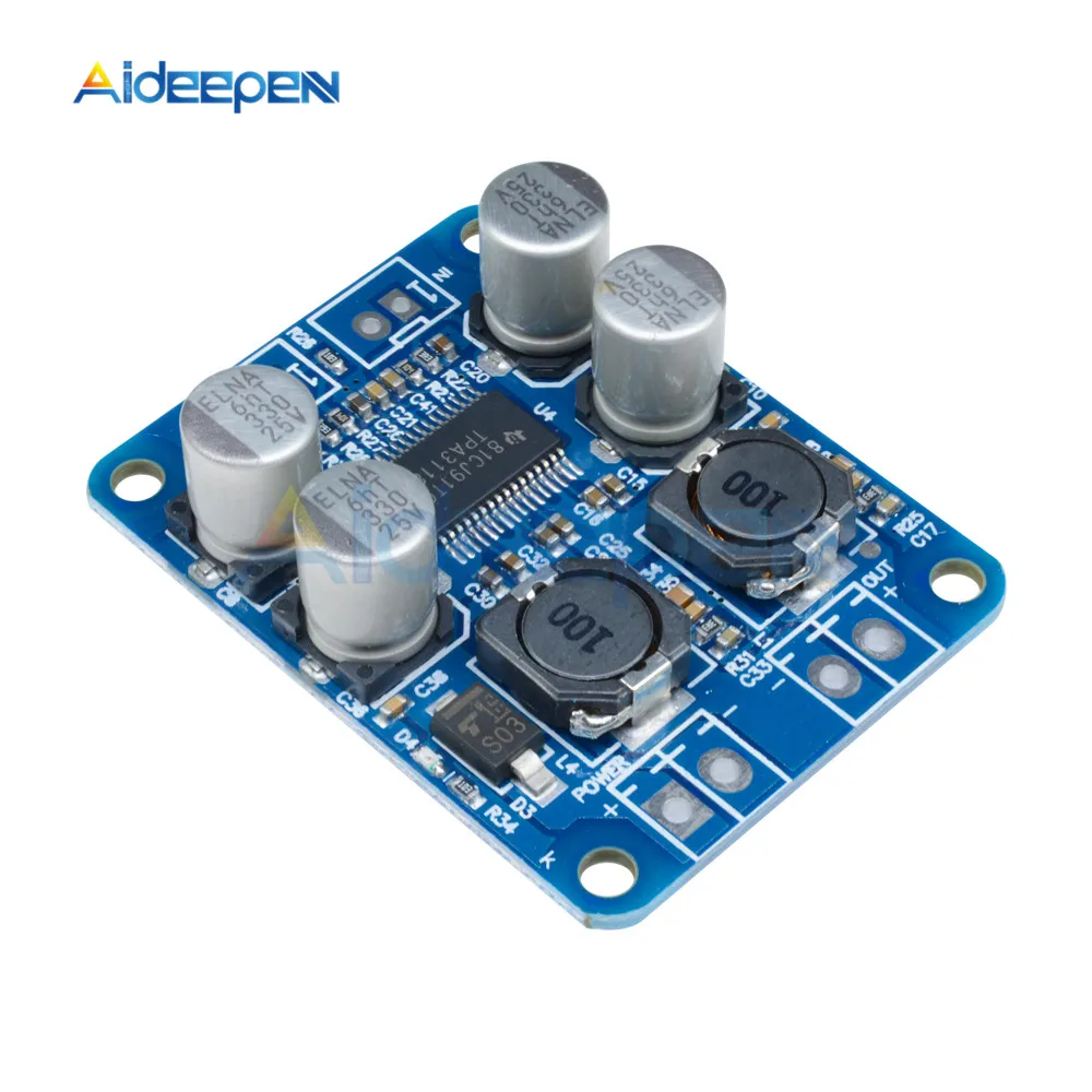 

DC 8-24V TPA3118 60W Mono Digital Audio Amplifier Board AMP Module Chip 1X60W 4-8 Ohms Replace TPA3110 For Arduino