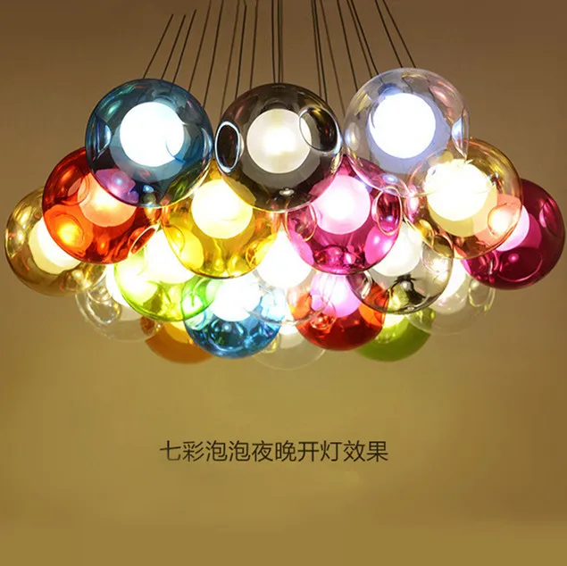 Diy Colorful Crystal Gl Pendant Light Creative Design Diy Colorful Crystal Gl Pendant Light Creative Design Lamps For Living Room Bar Decor Led