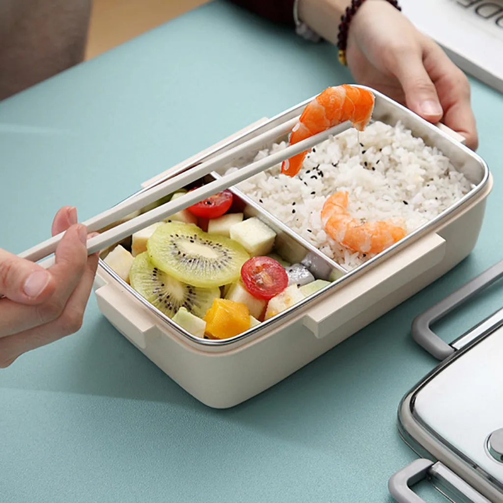 Многослойная Нержавеющая сталь изоляция Ланч Bento Box пищевой контейнер для микроволновой печи столовая посуда контейнер для хранения еды Ланчбокс Горячий