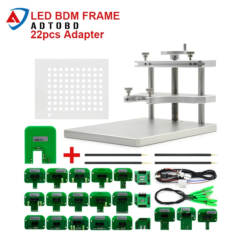 

DHL Free Ship LED BDM FRAME With 4 Probe Pens Full Set 22pcs BDM Adapters Fit For KTAG/KESS/Fgtech/BDM100 ECU Chip Tuning Tool