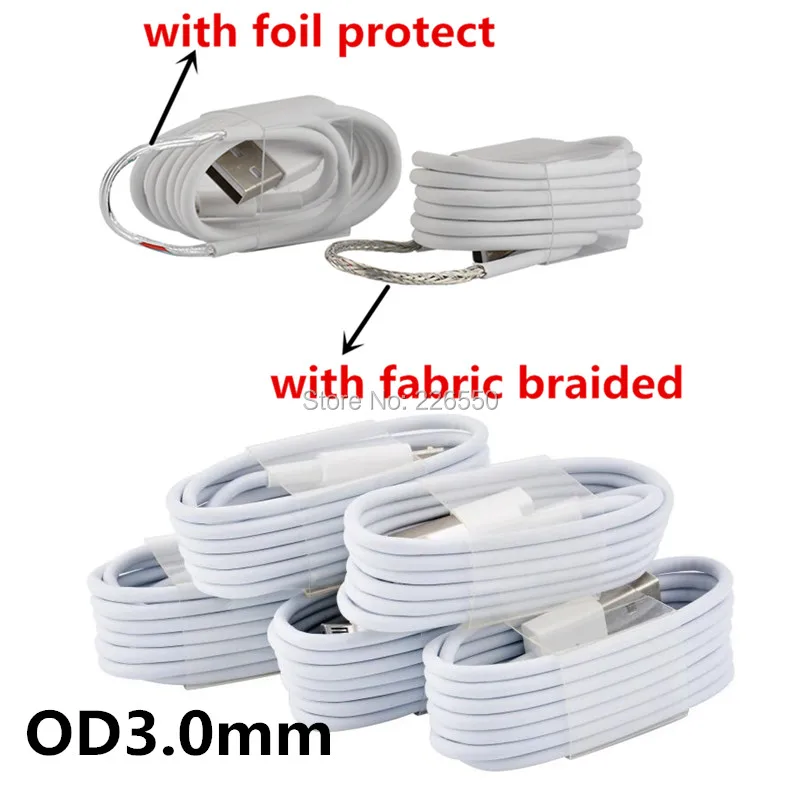 Charger accessory bundles High quality 500pcs 1M OD3.0 MM Usb data