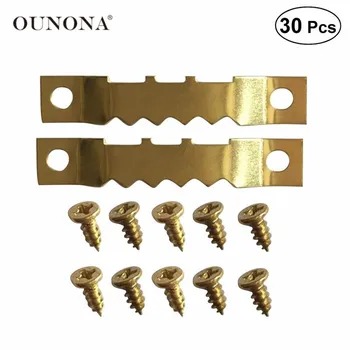

OUNONA 10pcs Hooks And 20pcs Screws Picture Hangers Frame Hanging Kit Double Hole With Screws For Wall Mounting Home Decoration