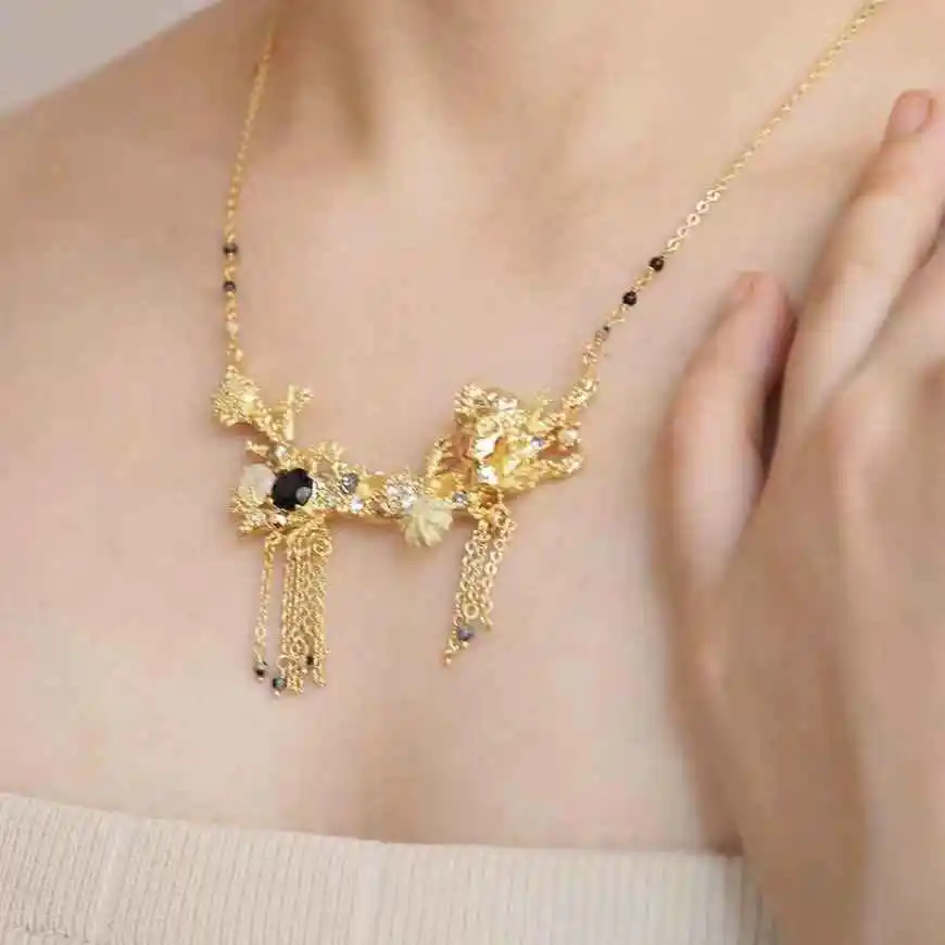 

2019 Amybaby Handmade Designer UnderWater Ancient City Statue Necklace Stud Earring Brooch Jewelry For Party