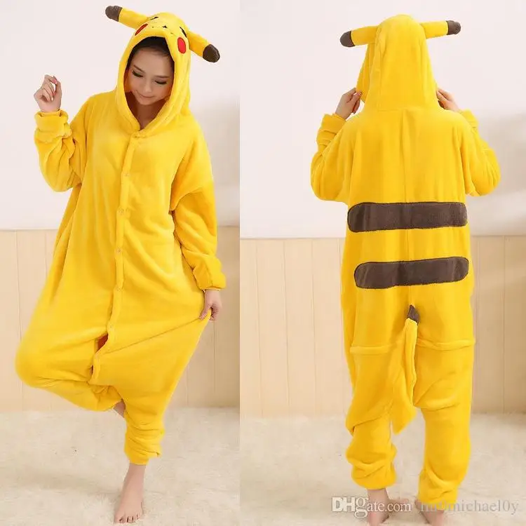 PIKACHU Onesies For Adult Cute Animal Pajamas Onesies Men Women One