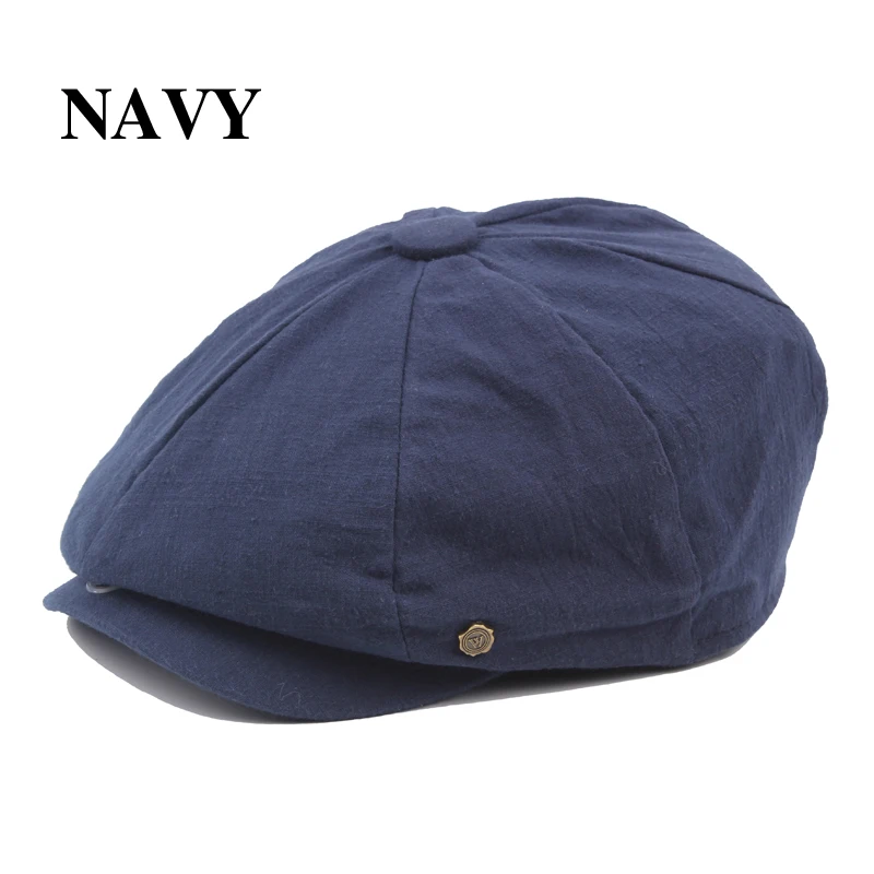 Autumn Winter Solid Berets for Men Casual Cotton Caps Men and Women Octagonal Cap Visors Beanie Hats Adult Flat Casquette