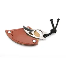 Small Portable MC Knife Outdoor EDC Tool Survival Self defense Mini Claw Knife Leather Sheath Home Defensa personal FC