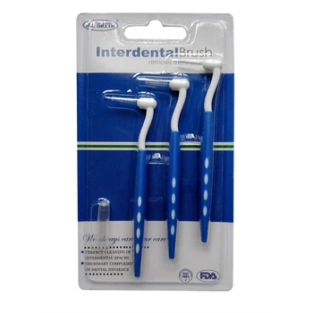 

Teeth Whitening 3 Pcs/ Pack Interdental Brush L Forms Adults 0.22MM Oral Hygiene Dental Cleaner Care Brushes