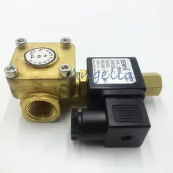AC220V, DC24V/12 V G1/4 ", 3/8", 1/2 "латунь Электрический электромагнитный клапан 232 psi воздушный компрессор обычно открытым