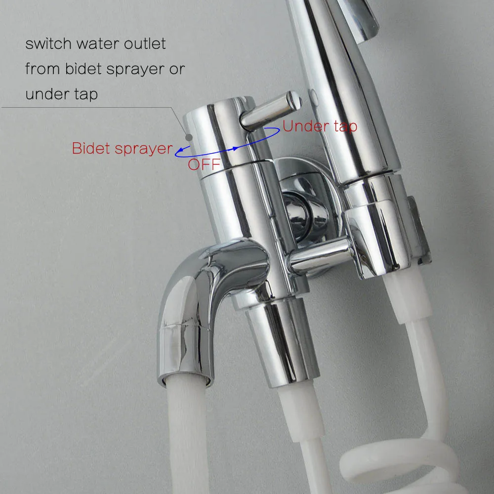 Bathroom Toilet Bidet Sprayer Kit. Black & Chrome Wall Mounted Bidet Faucet Solid Brass Cold Water Tap 3 Meter Hose Bathroom Toilet Bidet Sprayer Kit. Black & Chrome Wall Mounted Bidet Faucet Solid Brass Cold Water Tap 3 Meter Hose