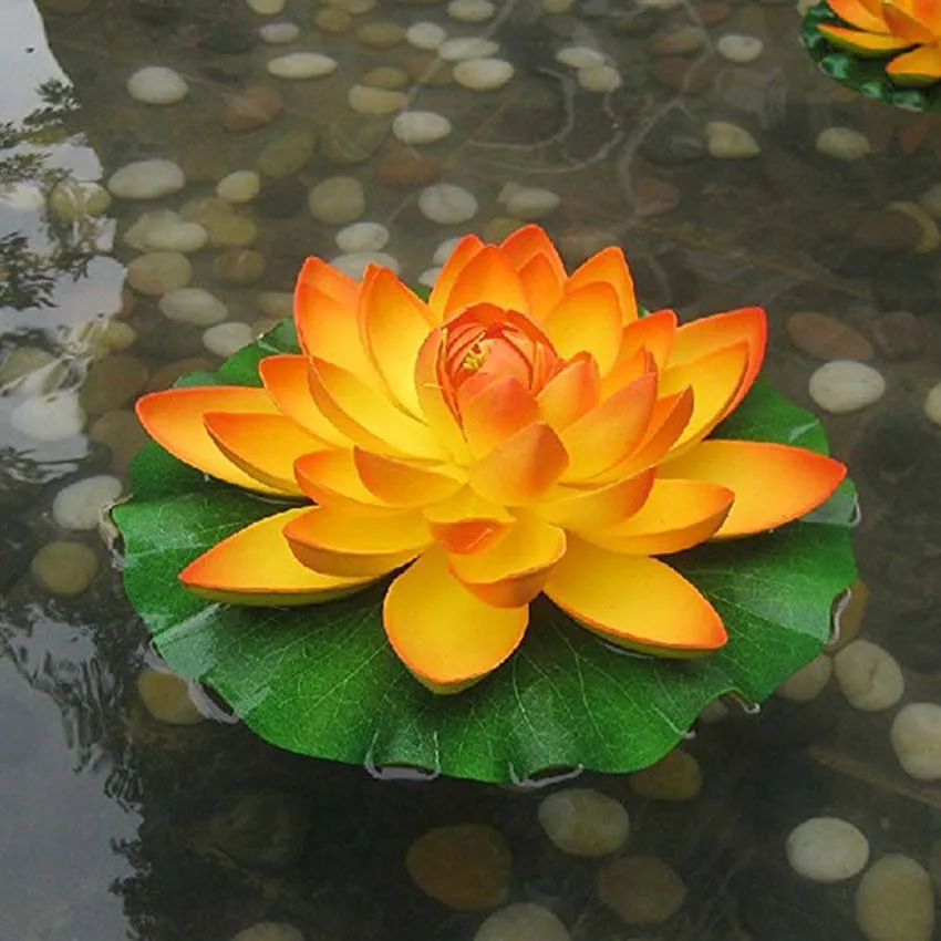 

1pcs18cm simulation multicolor lotus flower used for garden decoration and props
