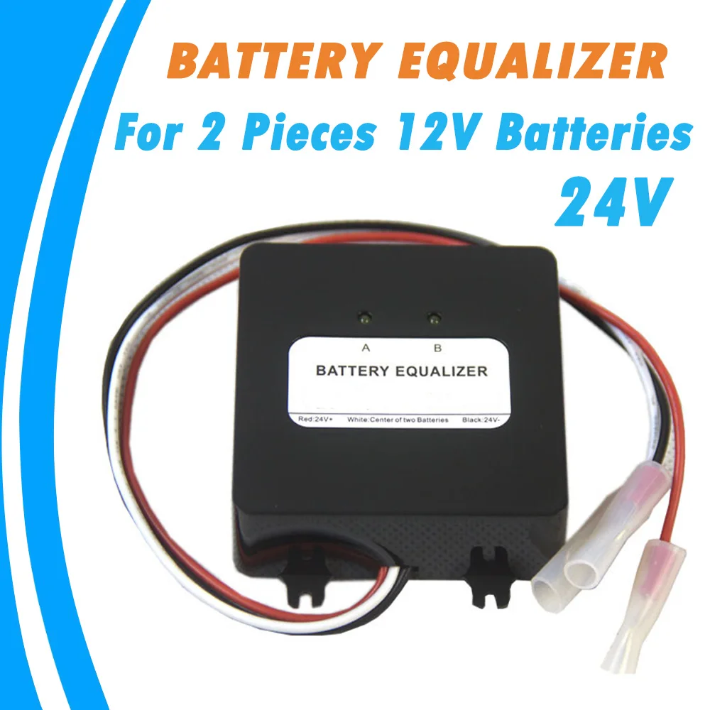 Battery Equalizer for Two Pieces 12V Gel Flood AGM Lead Acid Batteries