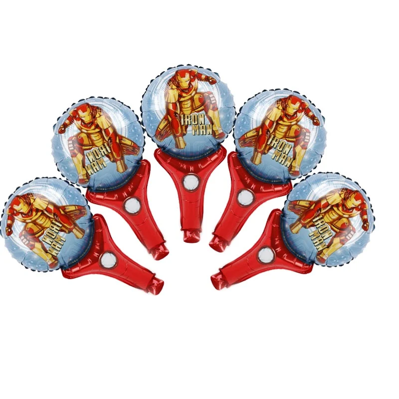 10 шт./партия) воздушные шары из фольги Ironman ручной веселый воздушный шар для Мстителей вечерние детские погремушки ручной воздушный шар